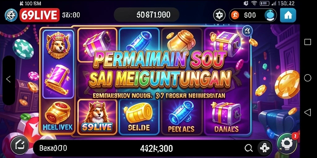 Tampilan gameplay menarik dari 69LIVE dengan berbagai mesin slot.