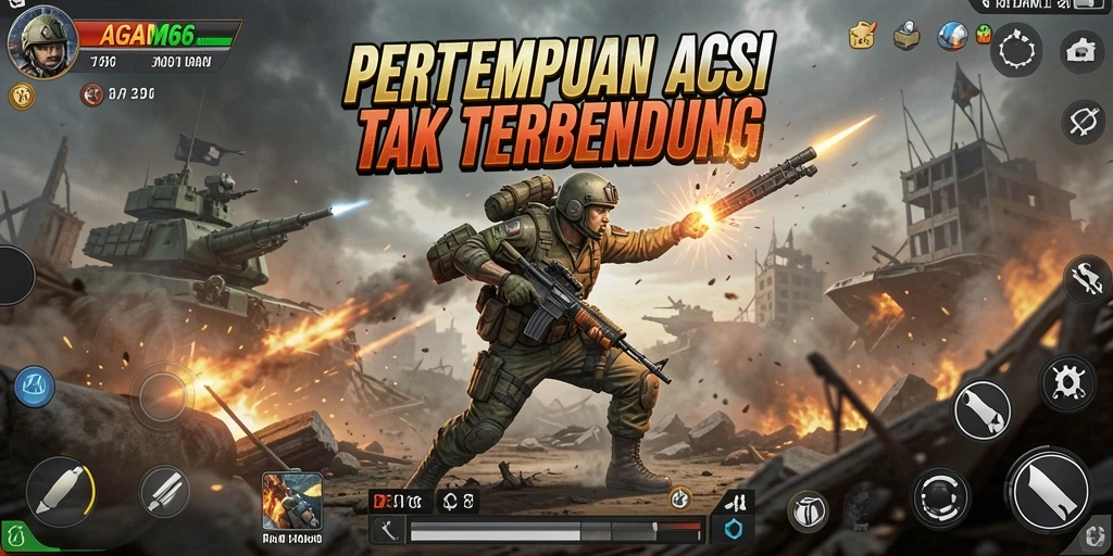 Tangkapan layar AGAM66 menunjukkan intensitas pertempuran aksi yang seru.