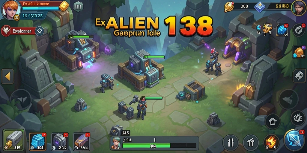 Screenshot utama ALIEN138 dengan tampilan gameplay Idle yang menarik.