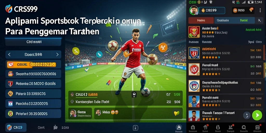 Tampilan antarmuka pengguna yang menarik dari aplikasi Sportsbook CRS99.