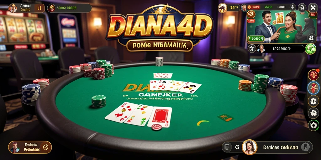 Gameplay poker menegangkan di DIANA4D dengan suasana yang mendebarkan.