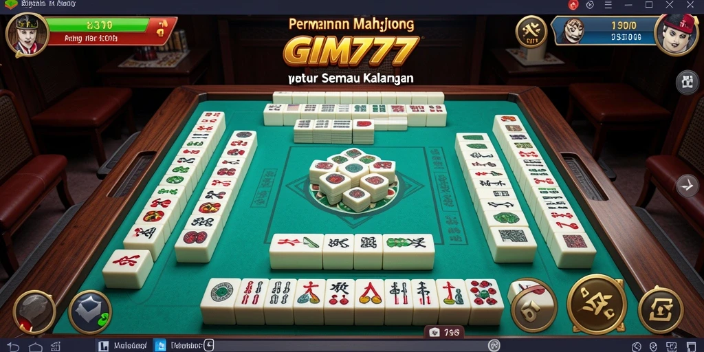 Tampilan gameplay permainan Mahjong yang seru dan menarik.