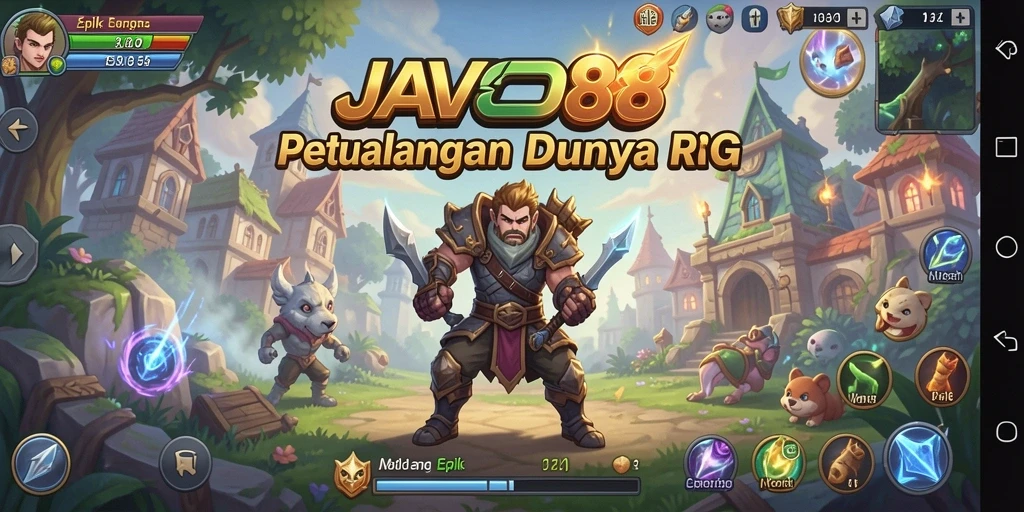 Tampilan gameplay <strong>JAVO88</strong> menunjukkan petualangan seru dan karakter yang menarik.