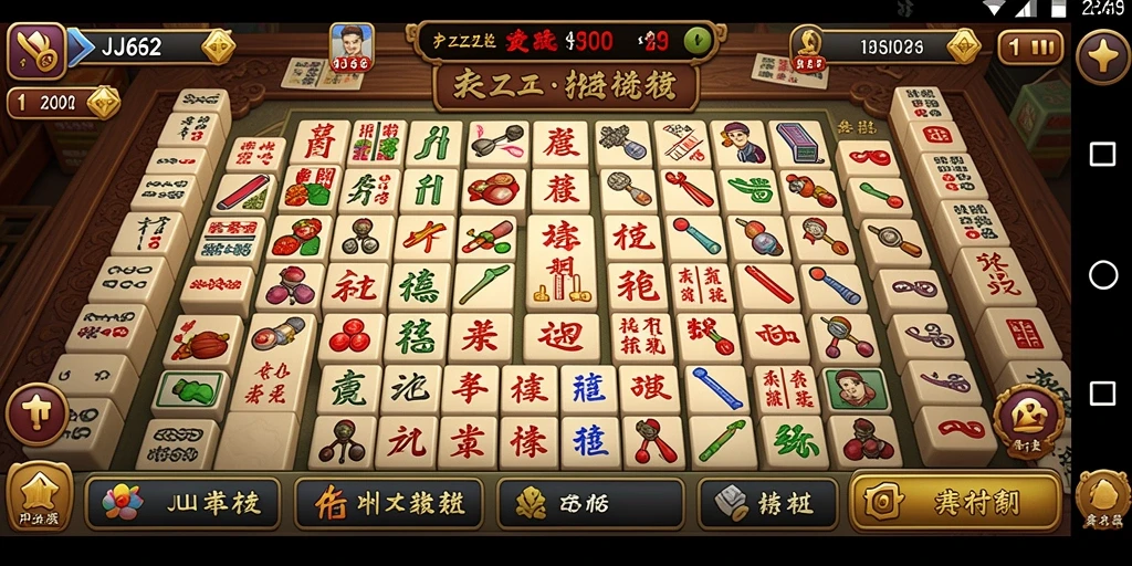 Screenshot gameplay <strong>JJ62</strong> dengan tampilan ubin Mahjong yang menarik.