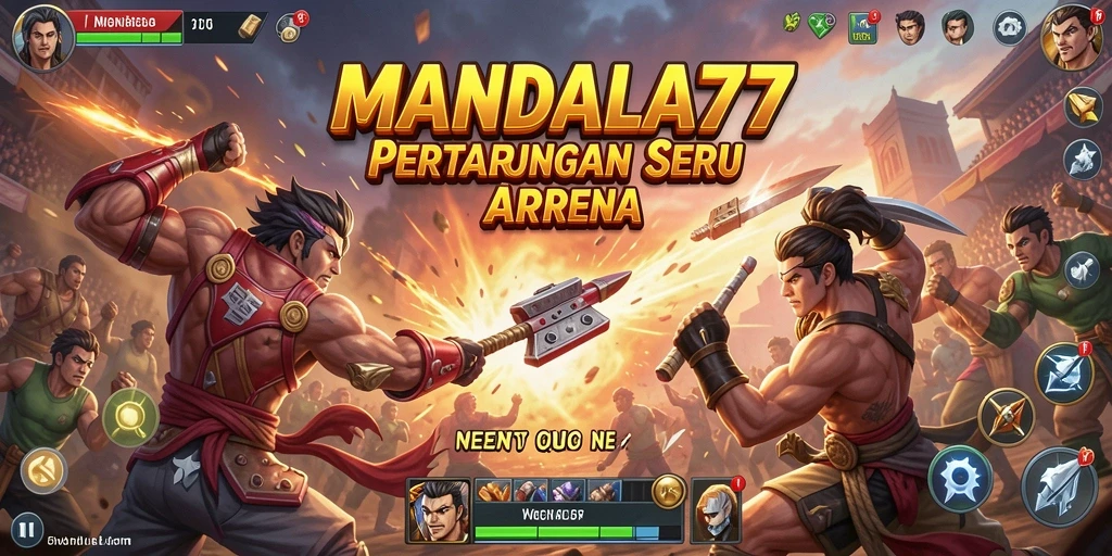 Gameplay seru MANDALA77 dengan pertarungan yang mendebarkan.