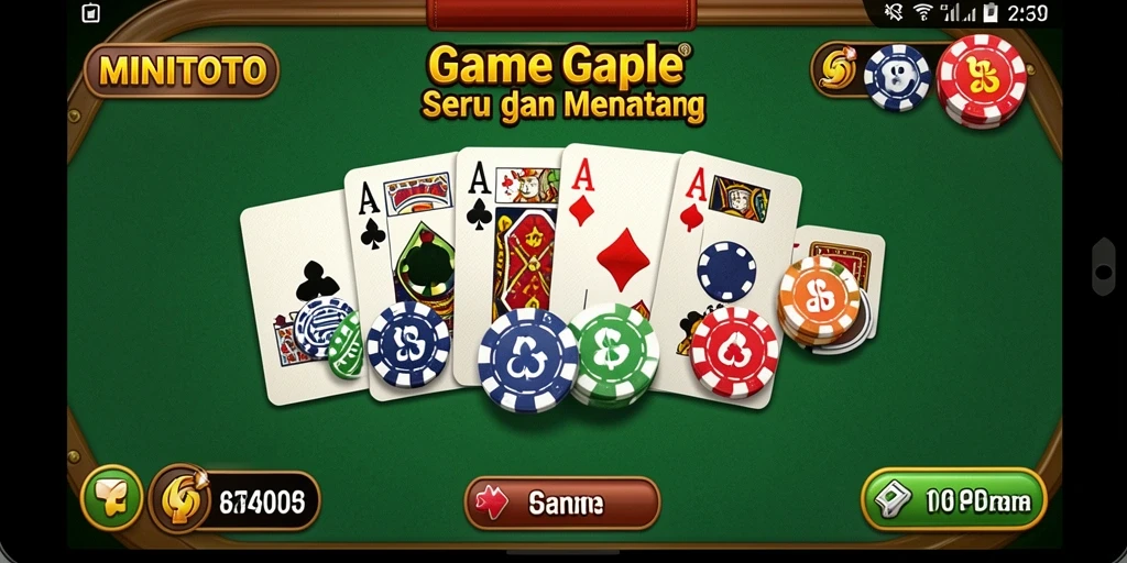 Screenshot gameplay MINITOTO yang menarik saat bermain Gaple.