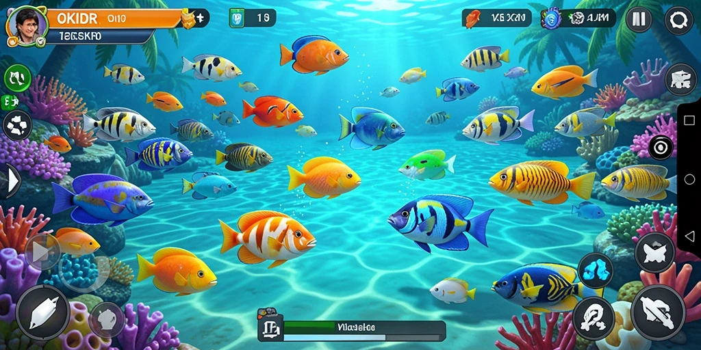 Tampilan gameplay OKIDR yang penuh warna dan dinamis.