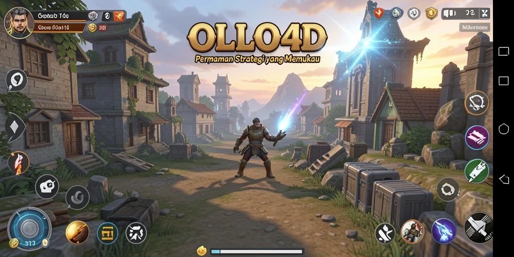Tampilan gameplay dalam game strategi OLLO4D yang menarik.