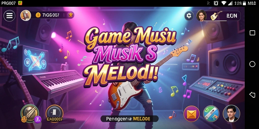 Tampilan seru dari gameplay PRG007 dengan berbagai lagu.