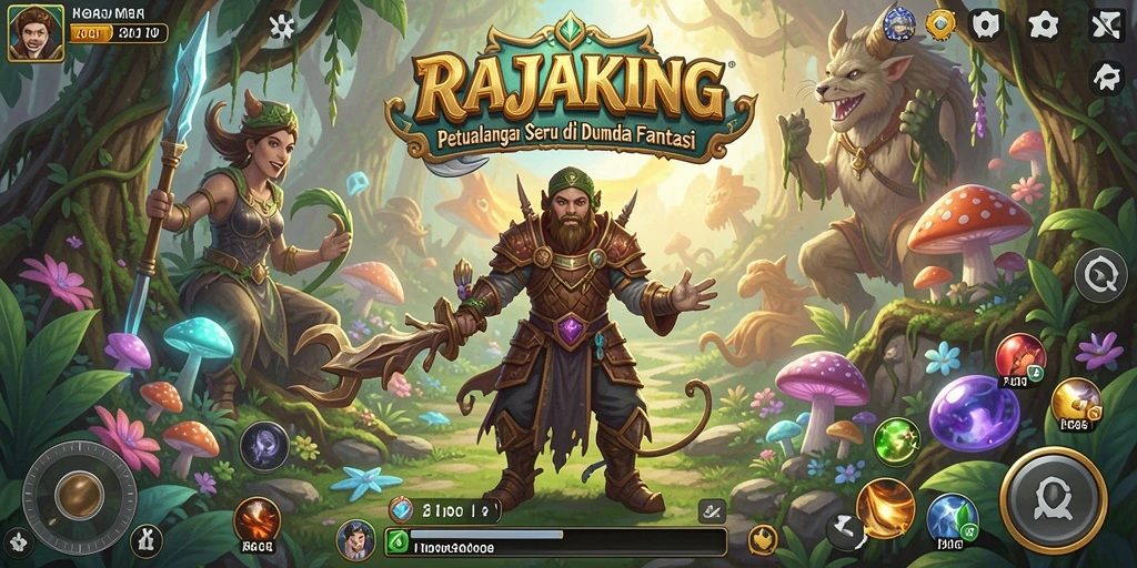 Gameplay seru dari RAJAKING yang menampilkan momen petualangan epik.