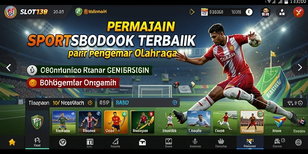 Tampilan gameplay menarik di aplikasi SLOT138 yang menunjukkan taruhan olahraga.