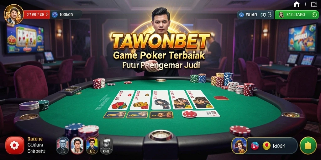 Screenshot gameplay TAWONBET menampilkan suasana poker yang seru dan interaktif.