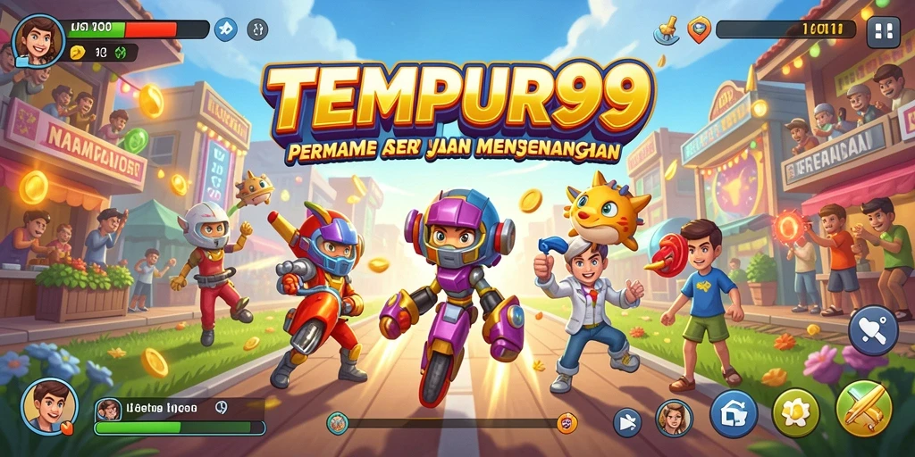 Tampilan gameplay menegangkan dengan aksi penuh warna.