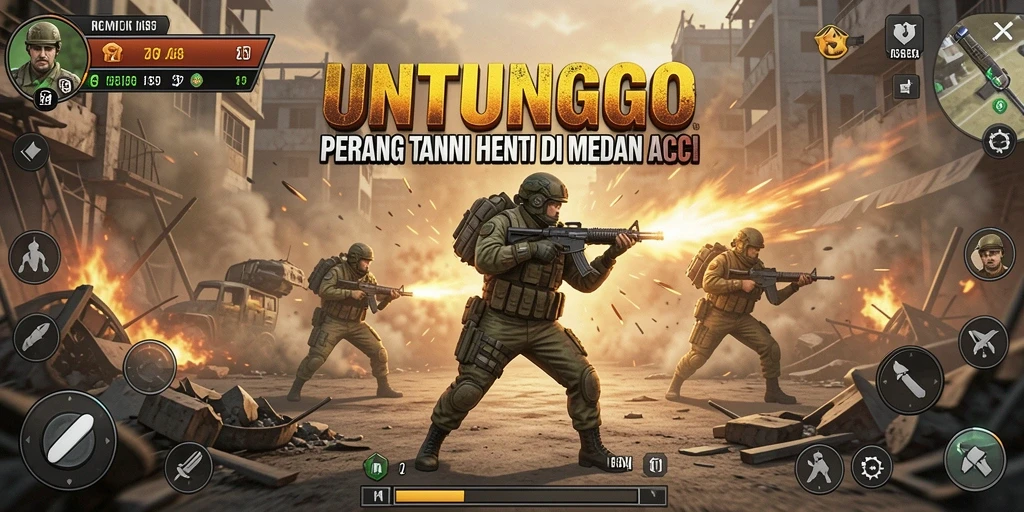 Tampilan dinamis dari gameplay seru di UNTUNGGO.